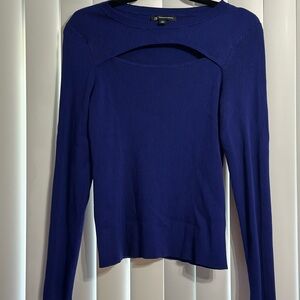 INC International Concepts Royal Blue Long Sleeve Top